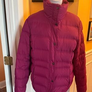 Lands' End Women's Puffer Jacket - Magenta